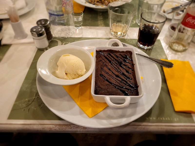 Chocolate souffle with vanilla ice cream Chocolate souffle with vanilla ice cream