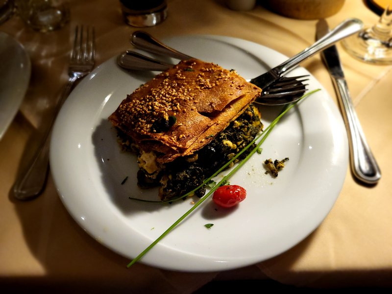 Spinach Pie in Homemade Phyllo with Feta Cheese Spinach Pie in Homemade Phyllo with Feta Cheese