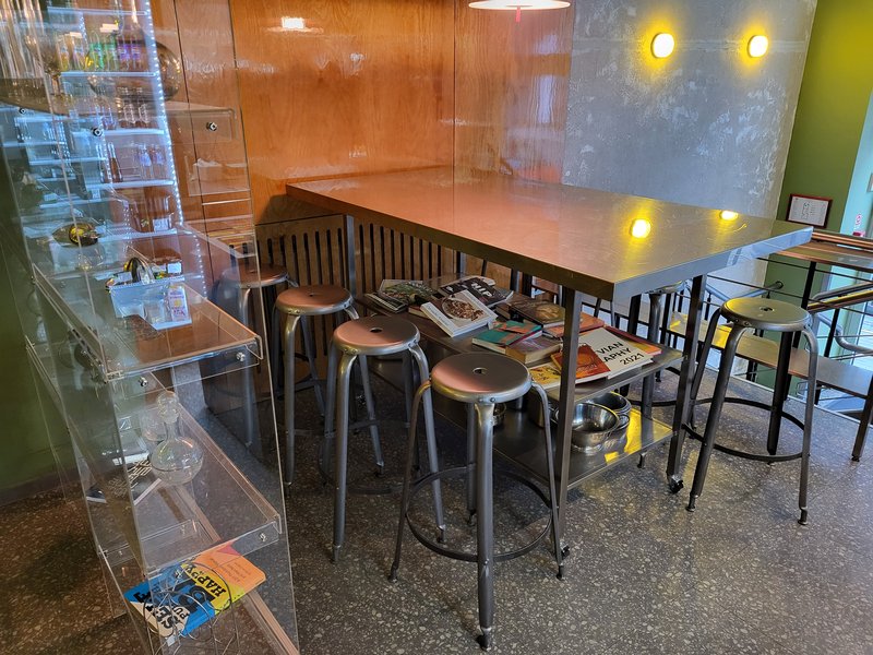 Tables in the front Tables in the front